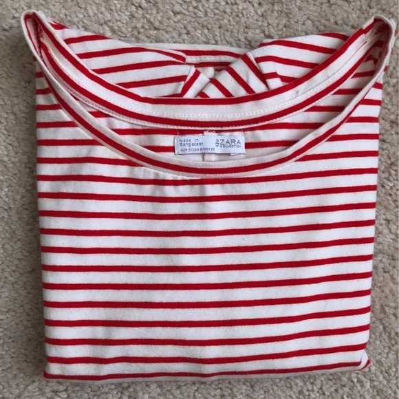 Zara red striped crop top - Picture 6 of 6